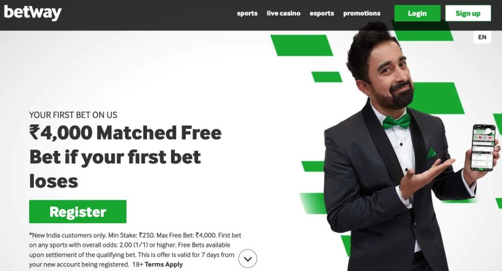 Betway Bonus Code India NEWBONUS - Get Up To ₹4,000